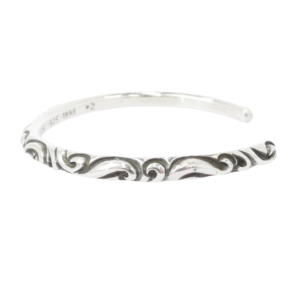 CHROME HEARTS クロムハーツ（原本無） BANGLE SCROLL SCRL スクロールバンド バングル シルバー系【中古】