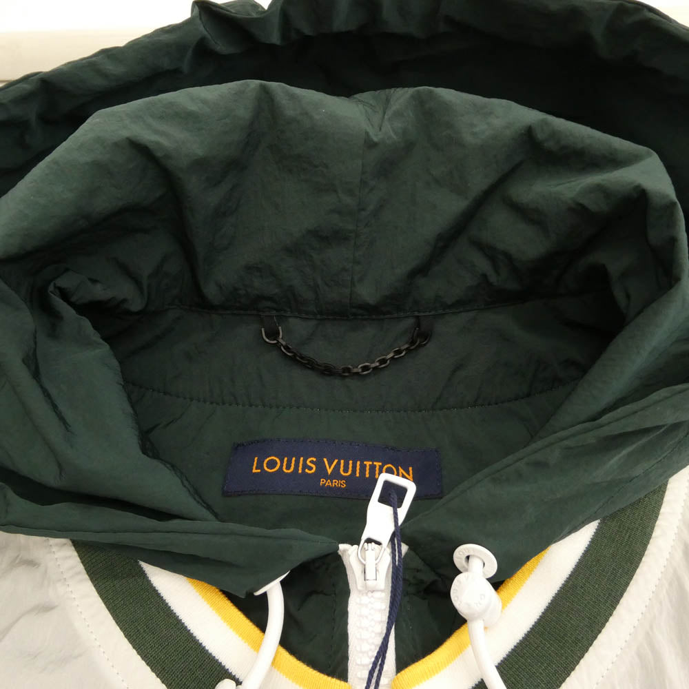 LOUIS VUITTON ルイ・ヴィトン 22AW ベースボール ジップパーカー ナイロン ジャケット グリーン系 50【美品】【中古】