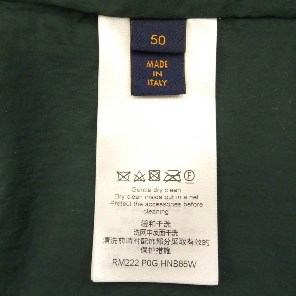 LOUIS VUITTON ルイ・ヴィトン 22AW ベースボール ジップパーカー ナイロン ジャケット グリーン系 50【美品】【中古】