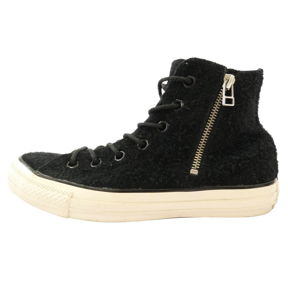 CONVERSE コンバース 1SD239 x SINME シンメ ALL STAR US Z HI サイドジップ ハイカット スニーカー ブラック系 24.5cm【中古】