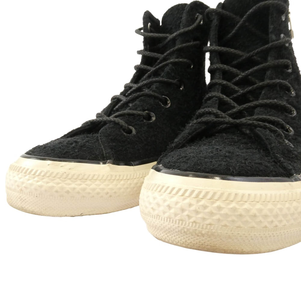 CONVERSE コンバース 1SD239 x SINME シンメ ALL STAR US Z HI サイドジップ ハイカット スニーカー ブラック系 24.5cm【中古】