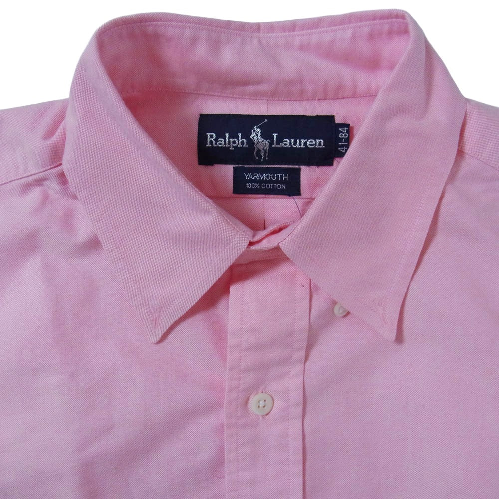 RALPH LAUREN ラルフローレン YARMOUTH 長袖 シャツ ピンク系 41-84【中古】