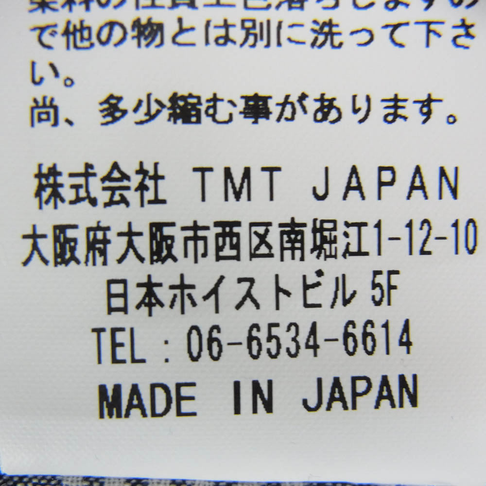 TMT ティーエムティー 23SS TSH-S23SP05 MADRAS CHECK SHIRTS マドラス チェック 長袖 シャツ ネイビー系 L【中古】