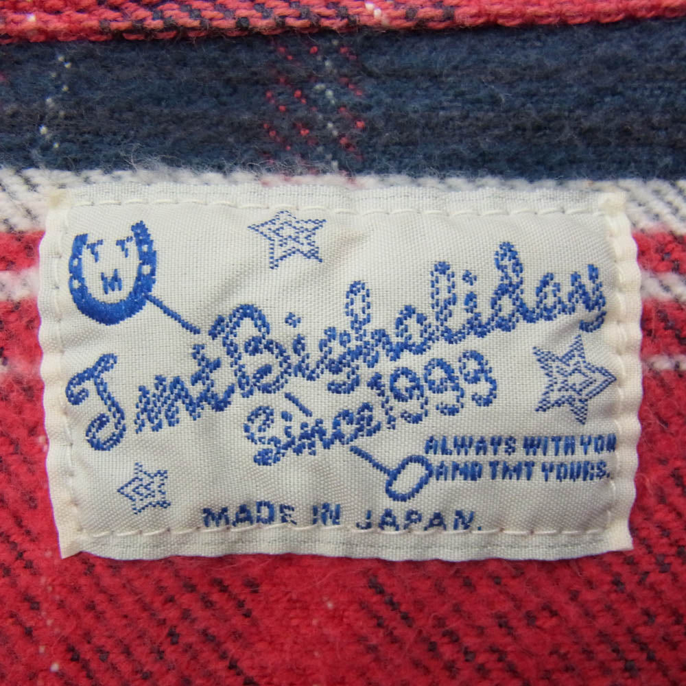 TMT ティーエムティー 22AW TSH-F2203 VINTAGE W-FACE PLAID SHIRTS チェック ネル 長袖 シャツ レッド系 L【中古】