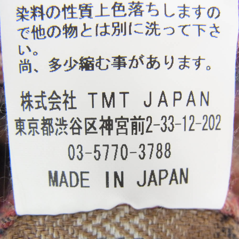 TMT ティーエムティー 20AW TSH-F2004 HERRINGBONE OMBRE PLAID SHIRTS 長袖 シャツ レッド系 L【中古】
