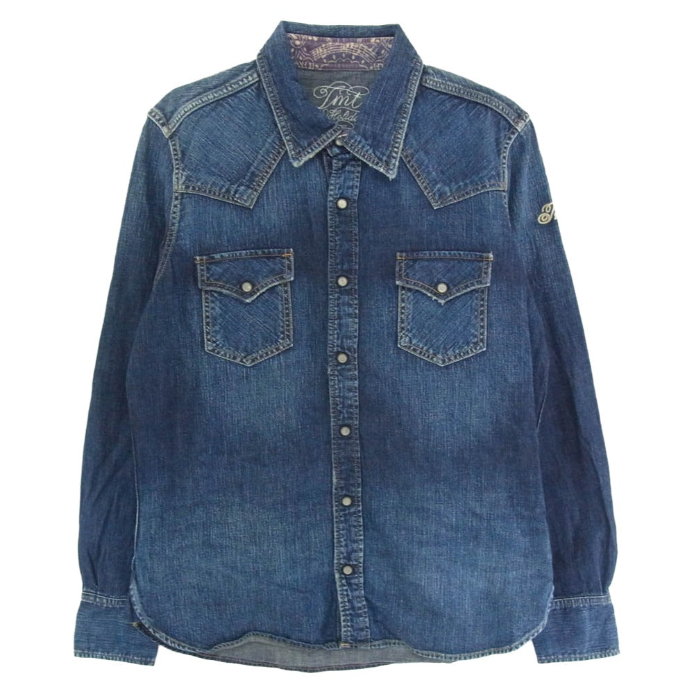 TMT ティーエムティー 15AW TSH-F1503 L/SL HERITAGE DENIM SHIRT デニム ウエスタン 長袖 シャツ インディゴブルー系 L【中古】