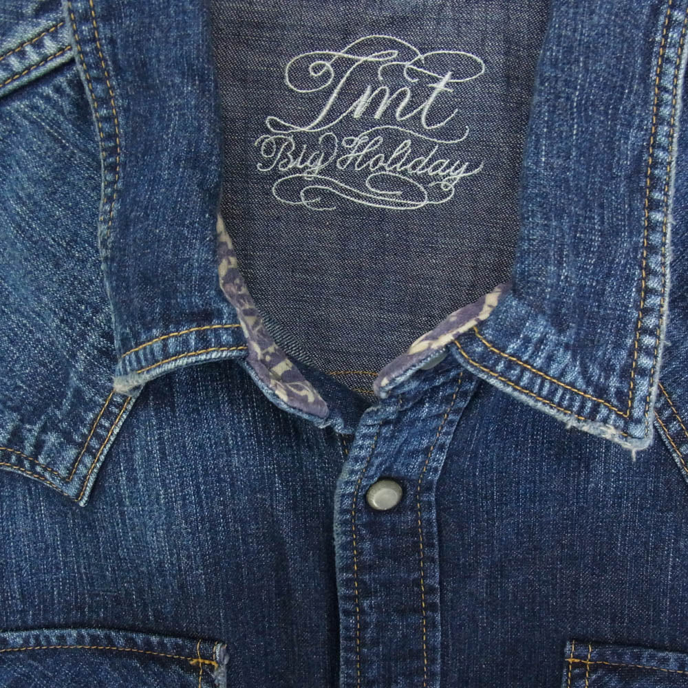 TMT ティーエムティー 15AW TSH-F1503 L/SL HERITAGE DENIM SHIRT デニム ウエスタン 長袖 シャツ インディゴブルー系 L【中古】