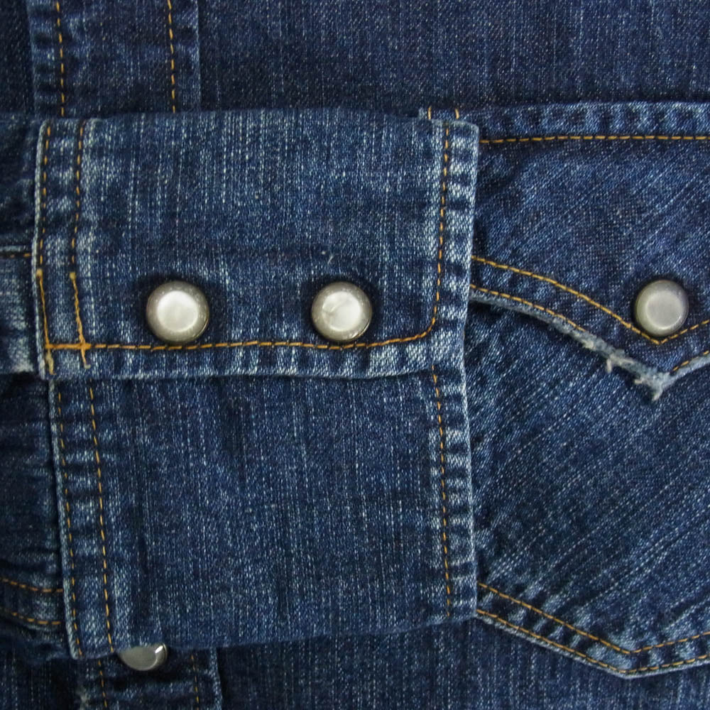 TMT ティーエムティー 15AW TSH-F1503 L/SL HERITAGE DENIM SHIRT デニム ウエスタン 長袖 シャツ インディゴブルー系 L【中古】