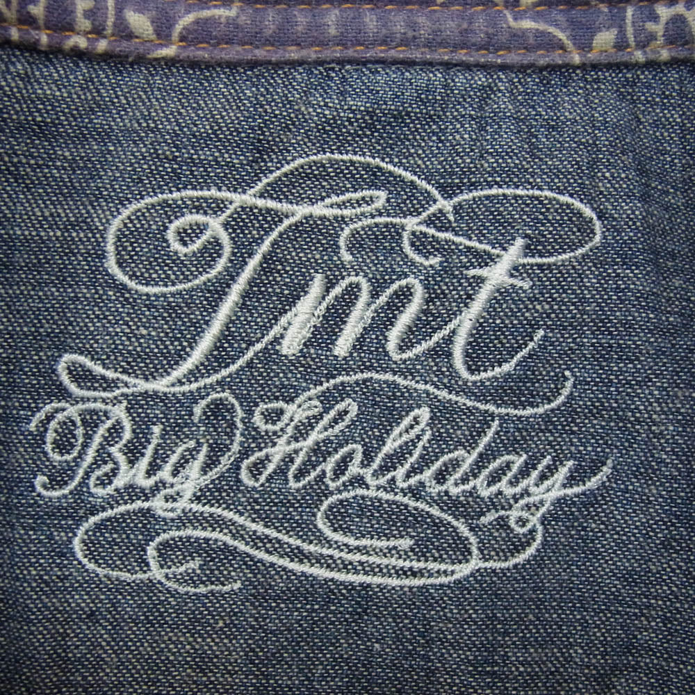 TMT ティーエムティー 15AW TSH-F1503 L/SL HERITAGE DENIM SHIRT デニム ウエスタン 長袖 シャツ インディゴブルー系 L【中古】