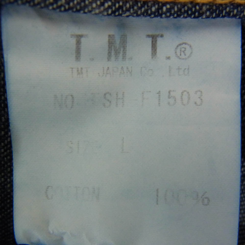 TMT ティーエムティー 15AW TSH-F1503 L/SL HERITAGE DENIM SHIRT デニム ウエスタン 長袖 シャツ インディゴブルー系 L【中古】