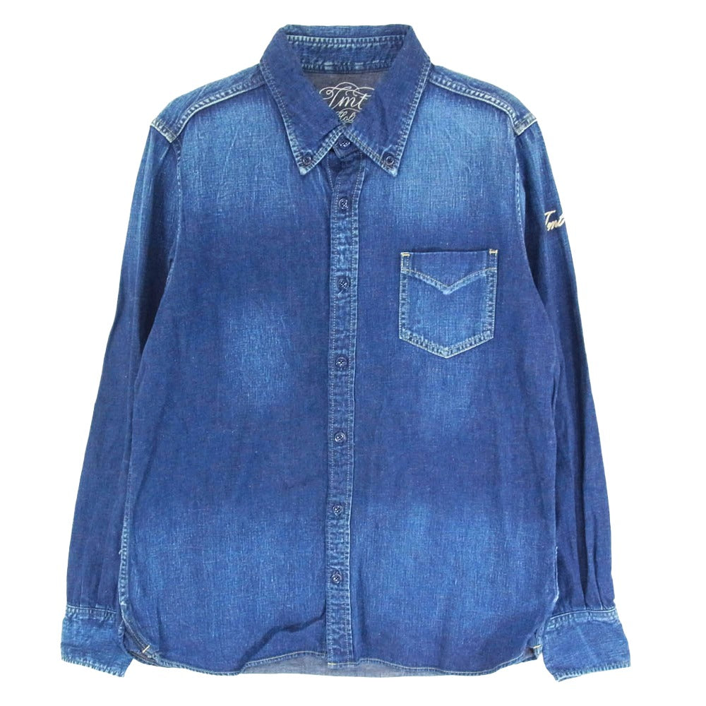 TMT ティーエムティー 15SS TSH-S1502 L/SL REGULAR DENIM BD SHIRT デニム ボタンダウン 長袖 シャツ インディゴブルー系 L【中古】