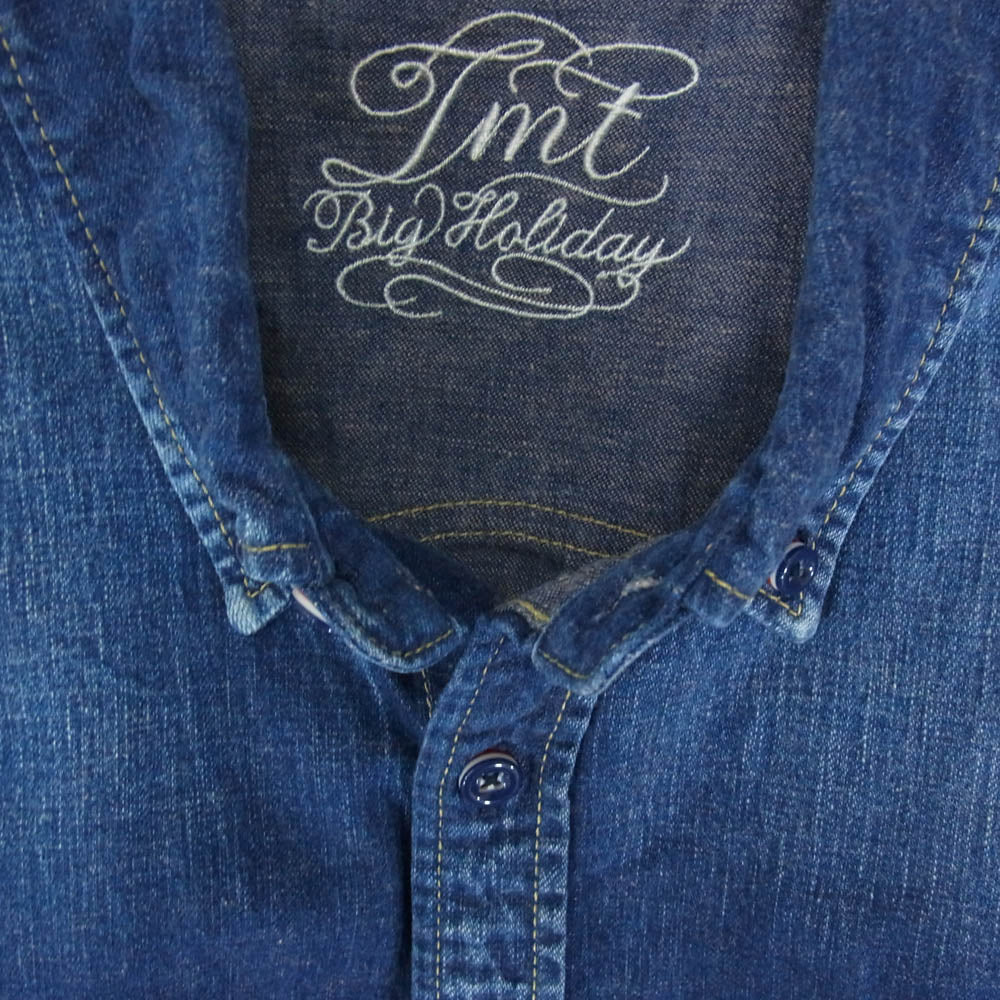 TMT ティーエムティー 15SS TSH-S1502 L/SL REGULAR DENIM BD SHIRT デニム ボタンダウン 長袖 シャツ インディゴブルー系 L【中古】