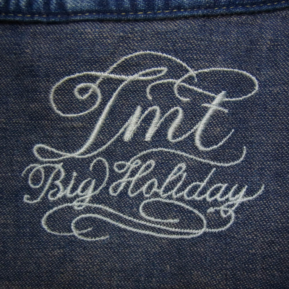 TMT ティーエムティー 15SS TSH-S1502 L/SL REGULAR DENIM BD SHIRT デニム ボタンダウン 長袖 シャツ インディゴブルー系 L【中古】
