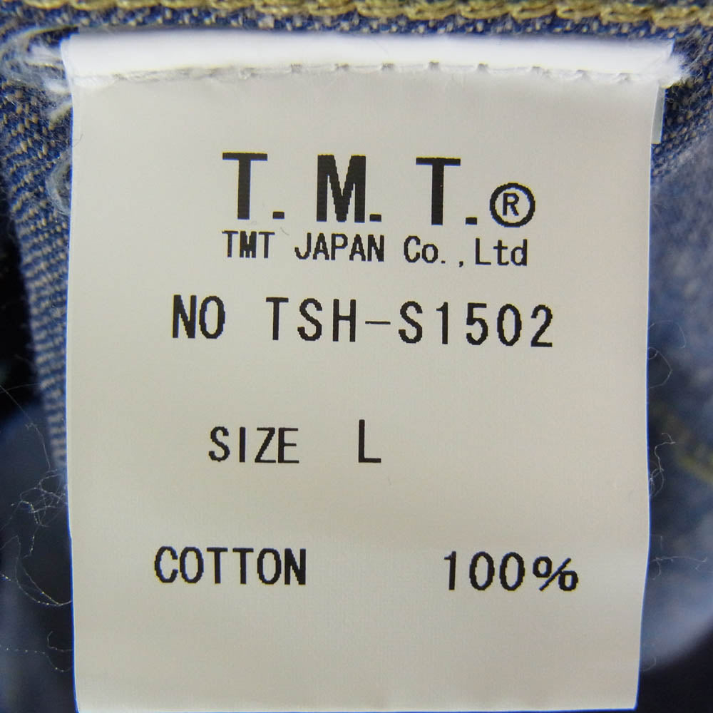 TMT ティーエムティー 15SS TSH-S1502 L/SL REGULAR DENIM BD SHIRT デニム ボタンダウン 長袖 シャツ インディゴブルー系 L【中古】