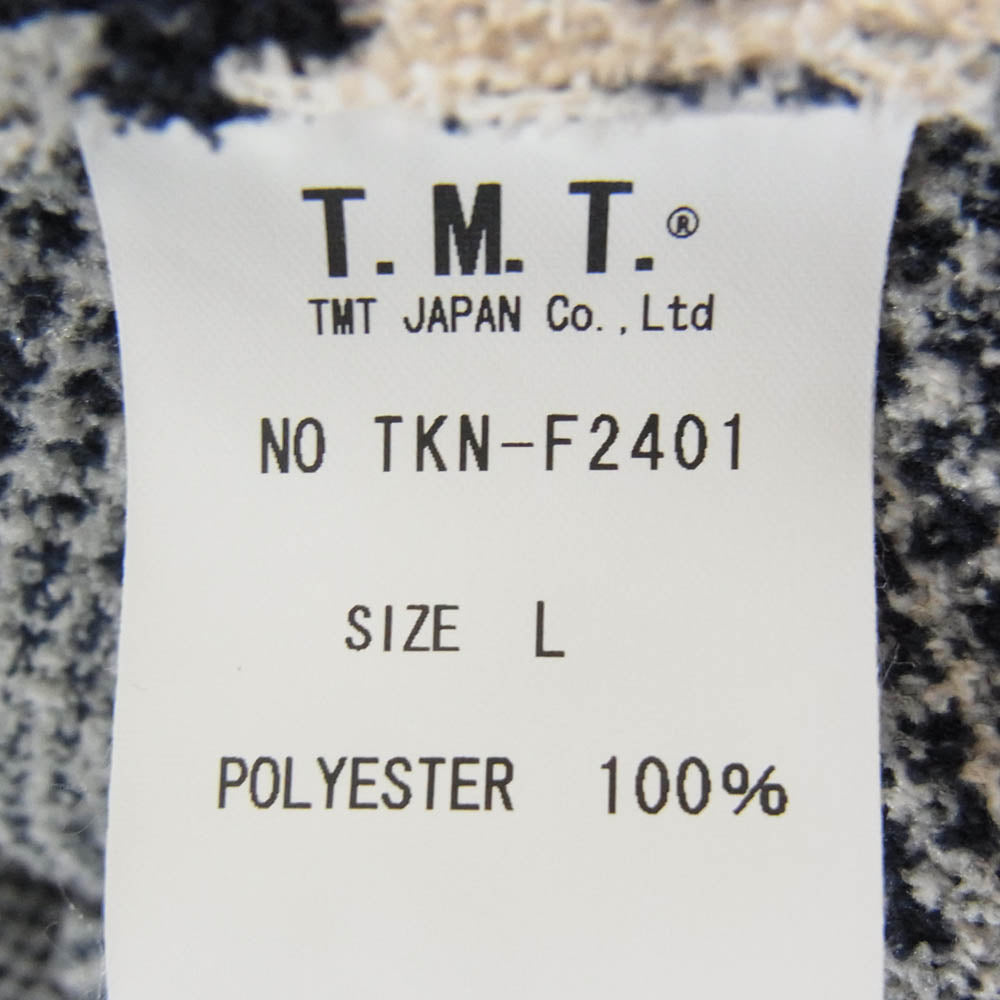 TMT ティーエムティー 24AW TKN-F2401 NATIVE KNIT CARDIGAN ネイティブ ニット カーディガン ネイビー系 L【中古】