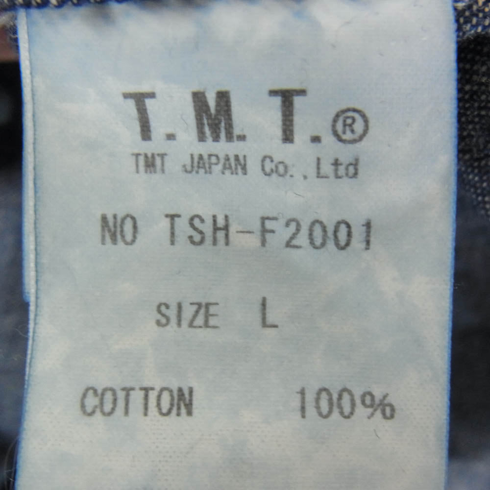TMT ティーエムティー TSH-F2001 HQ DENIM SHIRTS デニム 長袖 シャツ インディゴブルー系 L【中古】