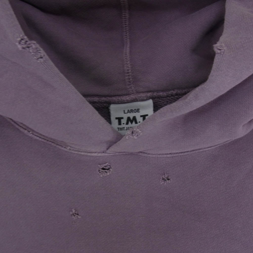 TMT ティーエムティー TSW-S2505 VINTAGE SWEAT HOODIE ヴィンテージ 加工 スウェット パーカー パープル系 L【中古】