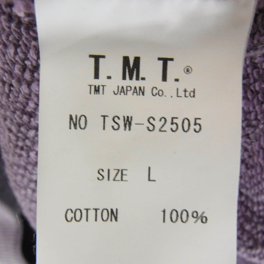 TMT ティーエムティー TSW-S2505 VINTAGE SWEAT HOODIE ヴィンテージ 加工 スウェット パーカー パープル系 L【中古】