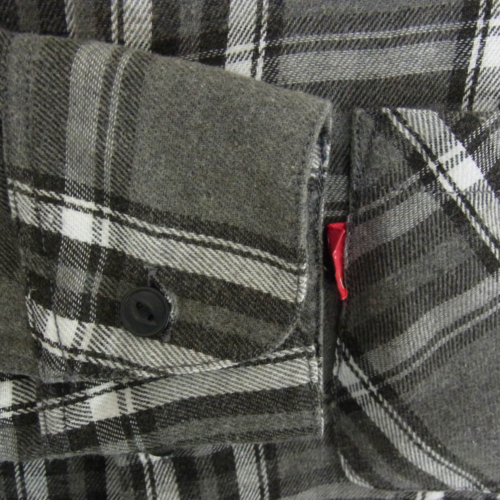 TMT ティーエムティー 23AW TSH-F2307 WOOLY PLAID SHIRTS ウーリー ワーク チェック 長袖 シャツ グレー系 L【中古】
