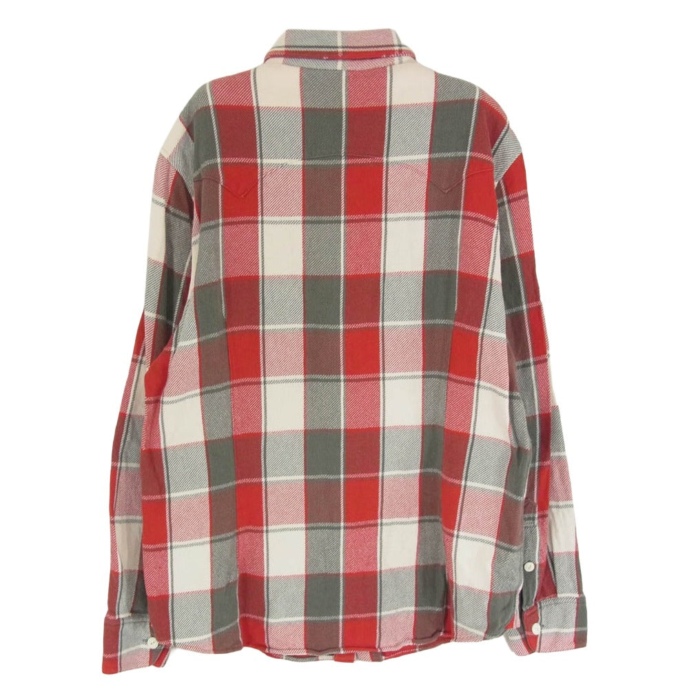 TMT ティーエムティー 24SS TSH-S2403 HEAVY TWILL PLAID SHIRTS ネル チェック 長袖 シャツ レッド系 L【中古】