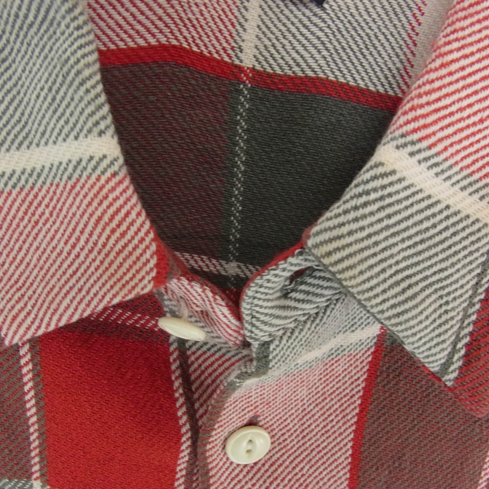 TMT ティーエムティー 24SS TSH-S2403 HEAVY TWILL PLAID SHIRTS ネル チェック 長袖 シャツ レッド系 L【中古】