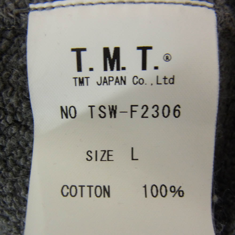 TMT ティーエムティー TSW-S2306 VINTAGE SWEAT HOODIE ヴィンテージ 加工 スウェット パーカー グレー系 L【中古】