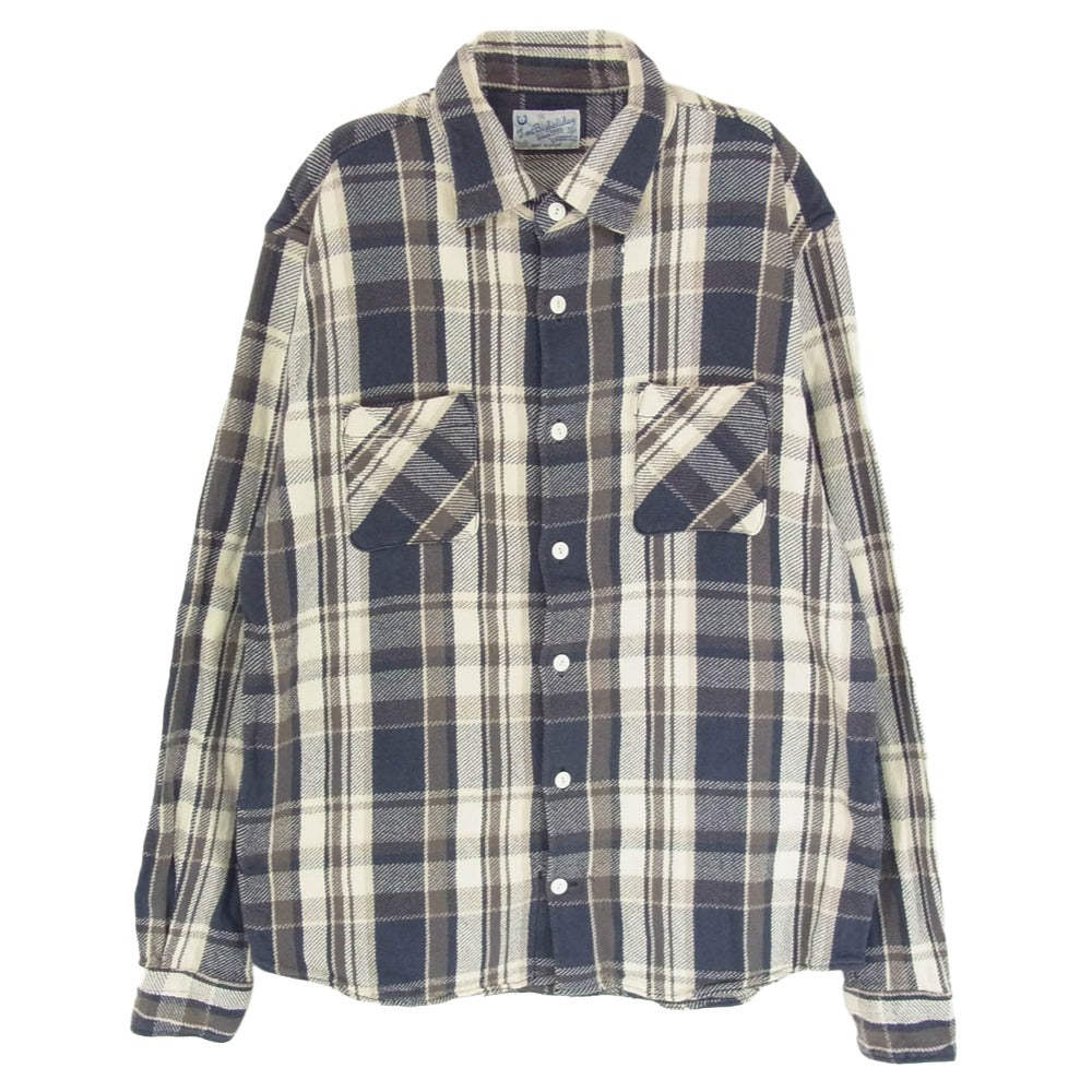 TMT ティーエムティー 22SS TSH-S2206 VINTAGE PLAID SHIRTS ネル チェック 長袖 シャツ グレー系 L【中古】