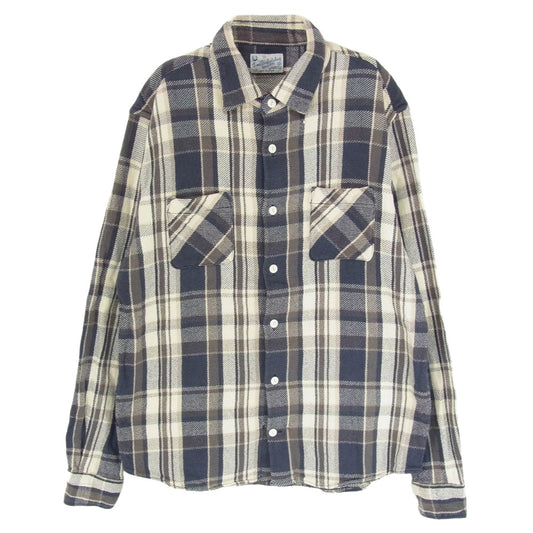 TMT ティーエムティー 22SS TSH-S2206 VINTAGE PLAID SHIRTS ネル チェック 長袖 シャツ グレー系 L【中古】