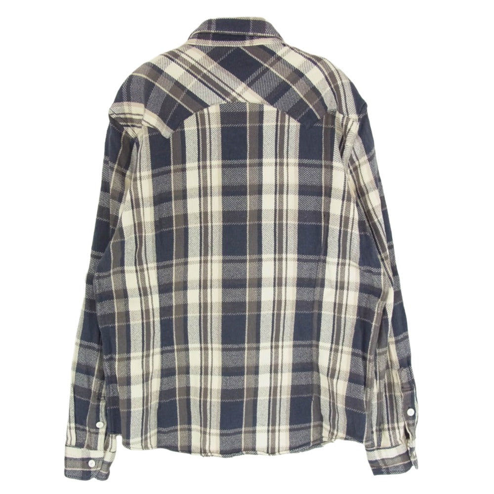 TMT ティーエムティー 22SS TSH-S2206 VINTAGE PLAID SHIRTS ネル チェック 長袖 シャツ グレー系 L【中古】