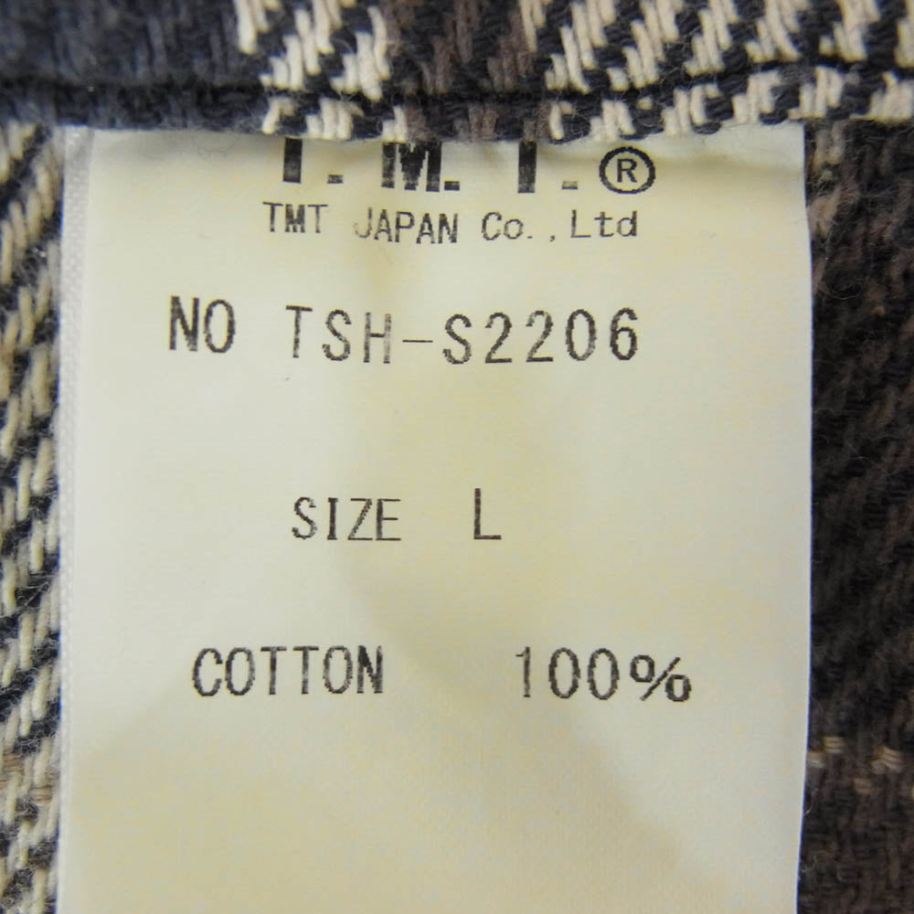 TMT ティーエムティー 22SS TSH-S2206 VINTAGE PLAID SHIRTS ネル チェック 長袖 シャツ グレー系 L【中古】