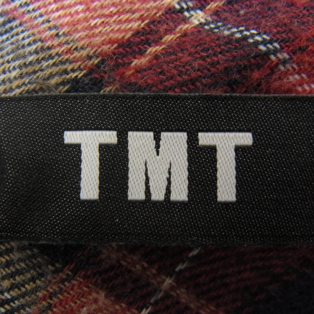 TMT ティーエムティー 23AW TSH-F2308 WOOLY PLAID SHIRTS ウーリー ワーク チェック 長袖 シャツ レッド系 L【中古】