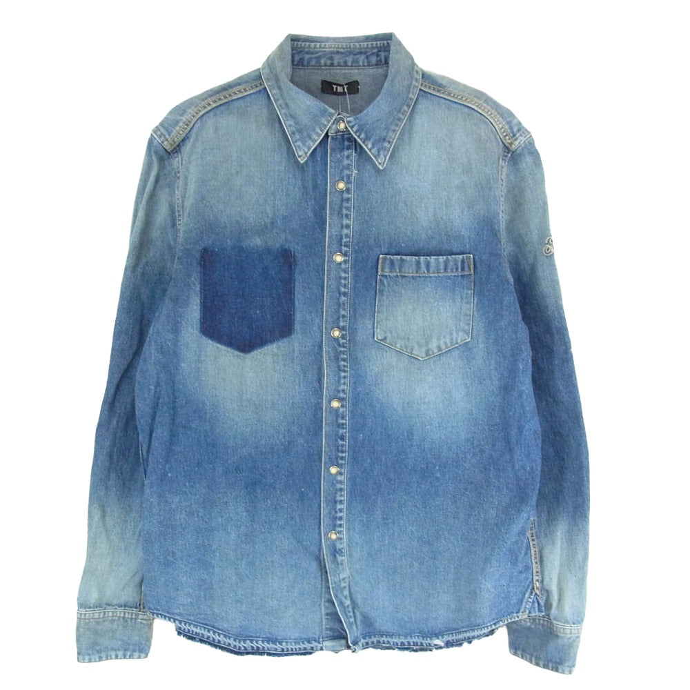 TMT ティーエムティー 24AW TSH-F2402 10oz DENIM SHIRTS デニム 長袖 シャツ インディゴブルー系 L【中古】