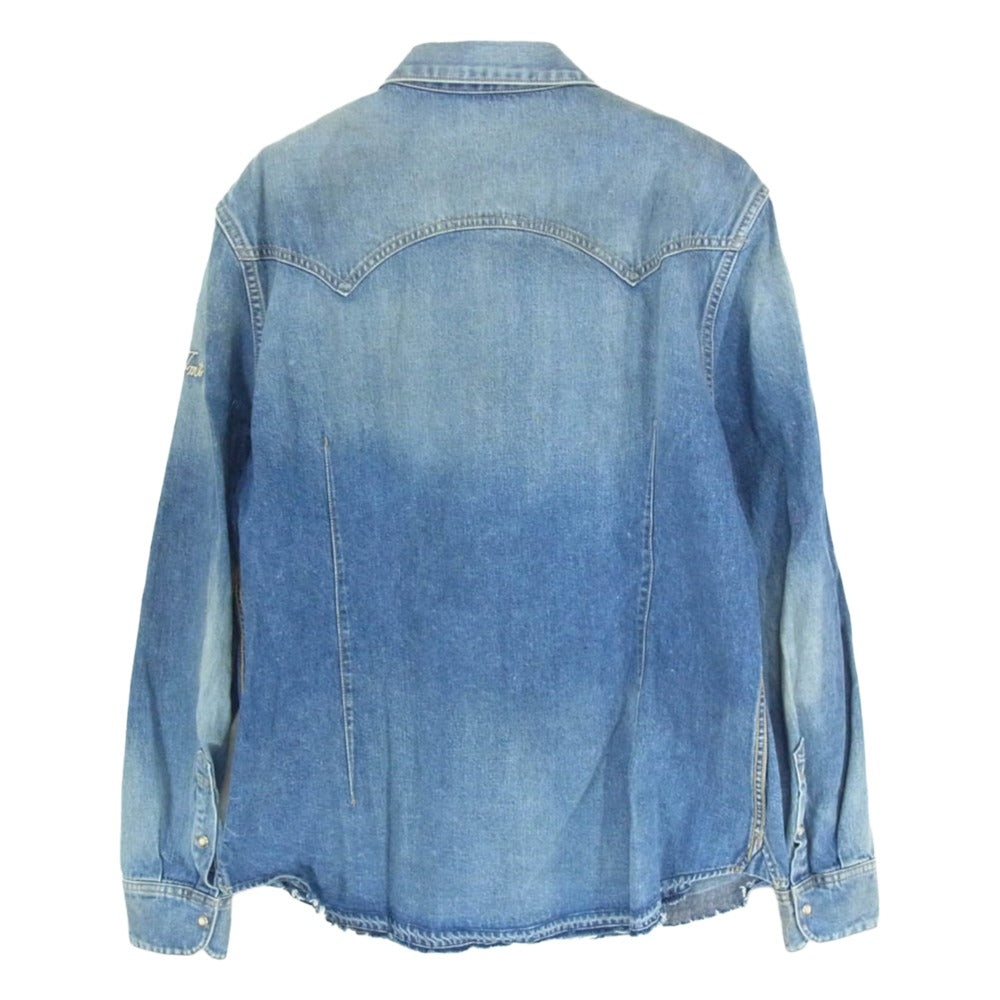TMT ティーエムティー 24AW TSH-F2402 10oz DENIM SHIRTS デニム 長袖 シャツ インディゴブルー系 L【中古】