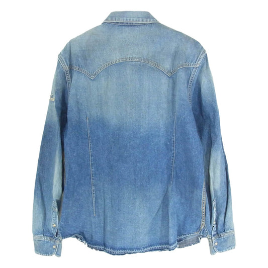 TMT ティーエムティー 24AW TSH-F2402 10oz DENIM SHIRTS デニム 長袖 シャツ インディゴブルー系 L【中古】