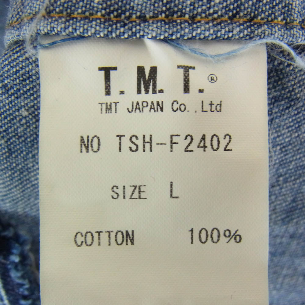 TMT ティーエムティー 24AW TSH-F2402 10oz DENIM SHIRTS デニム 長袖 シャツ インディゴブルー系 L【中古】