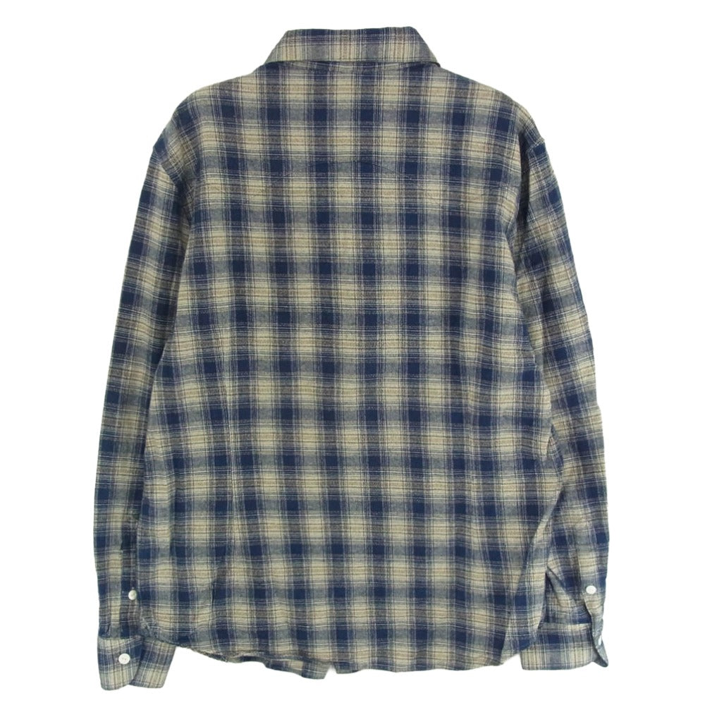 TMT ティーエムティー 24AW TSH-F2405 CHECK NEL SHIRT チェック 長袖 シャツ ネイビー系 L【中古】