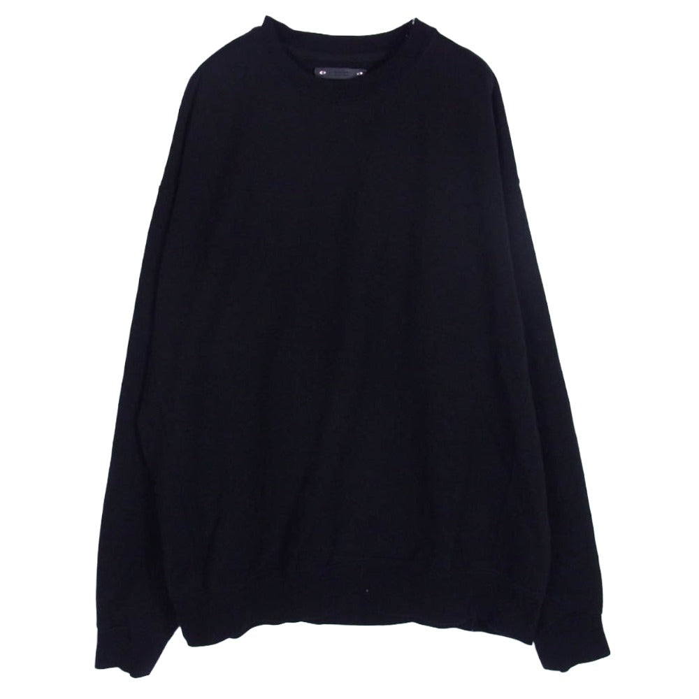 MINEDENIM マインデニム 2403-6005-99-M2 CREWNECK SWEATSHIR クルーネック スウェット シャツ ブラック系 M【中古】