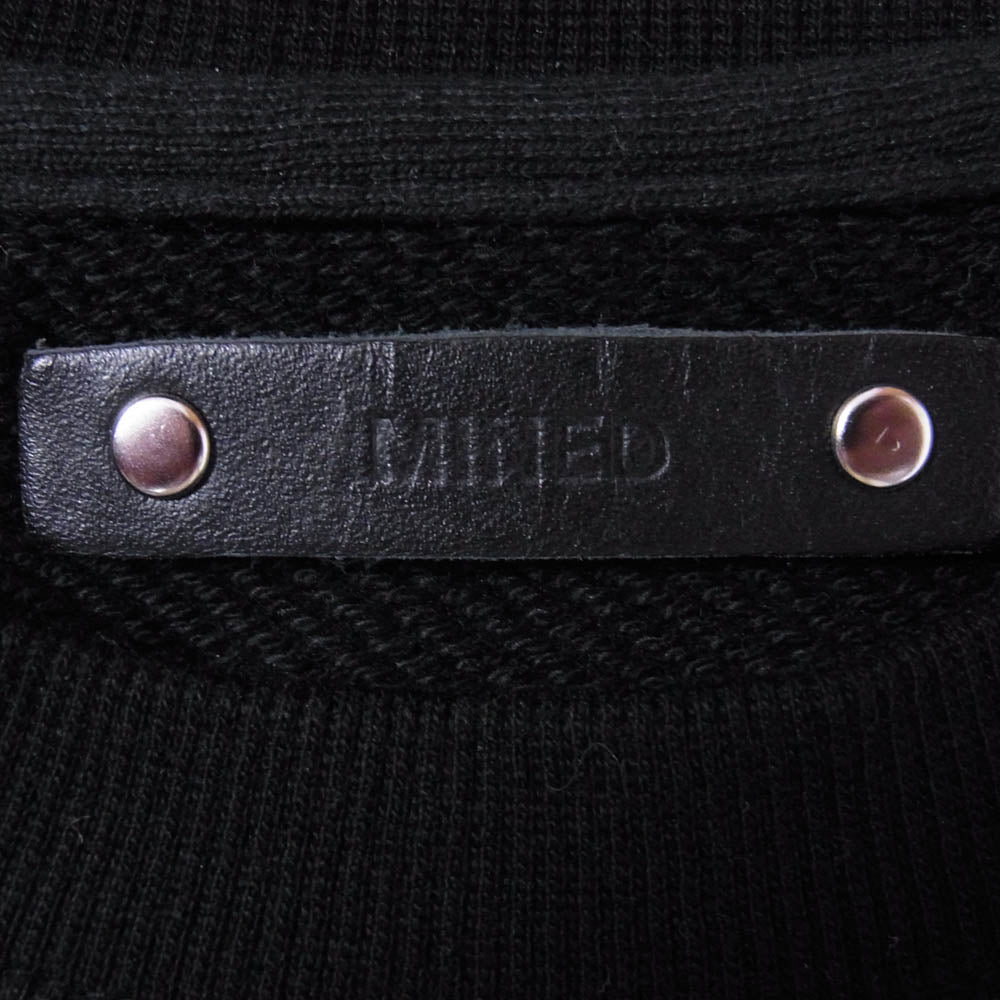 MINEDENIM マインデニム 2403-6005-99-M2 CREWNECK SWEATSHIR クルーネック スウェット シャツ ブラック系 M【中古】