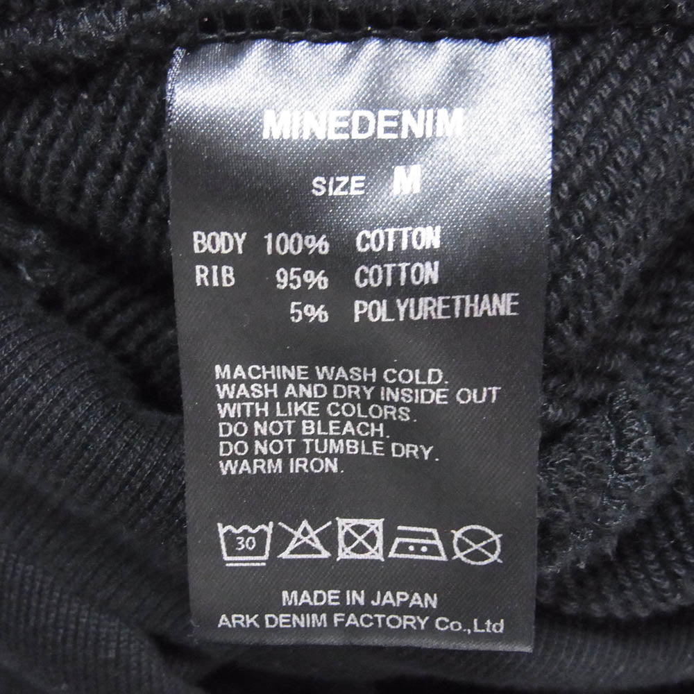 MINEDENIM マインデニム 2403-6005-99-M2 CREWNECK SWEATSHIR クルーネック スウェット シャツ ブラック系 M【中古】