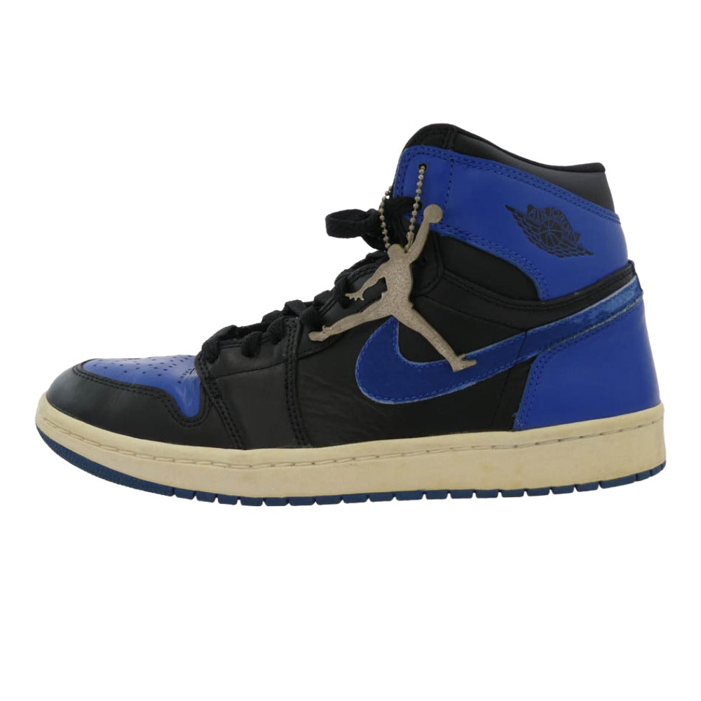 NIKE ナイキ 136066-041 2001年製 Air Jordan 1 Retro High Royal エアジョーダン 1 レトロ ロイヤル ハイカット スニーカー ブラック系 ブルー系 28cm【中古】