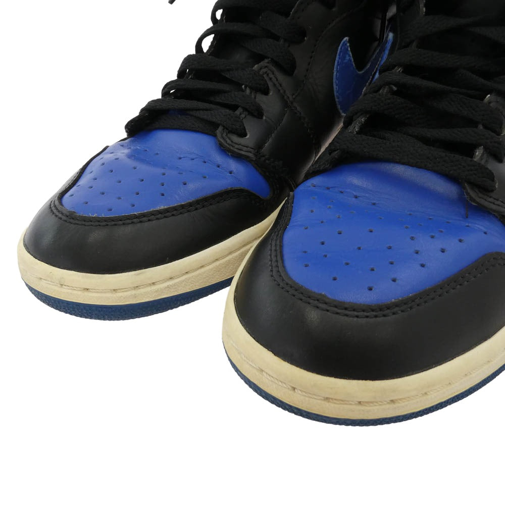 NIKE ナイキ 136066-041 2001年製 Air Jordan 1 Retro High Royal エアジョーダン 1 レトロ ロイヤル ハイカット スニーカー ブラック系 ブルー系 28cm【中古】