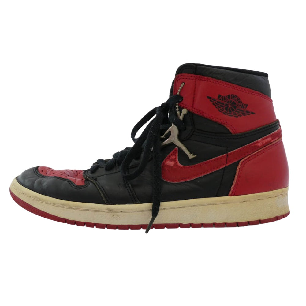 NIKE ナイキ 130207-061 1994年製 Air Jordan 1 High Bred エアジョーダン 1 ブレッド ハイカット スニーカー ブラック系 レッド系 28cm【中古】