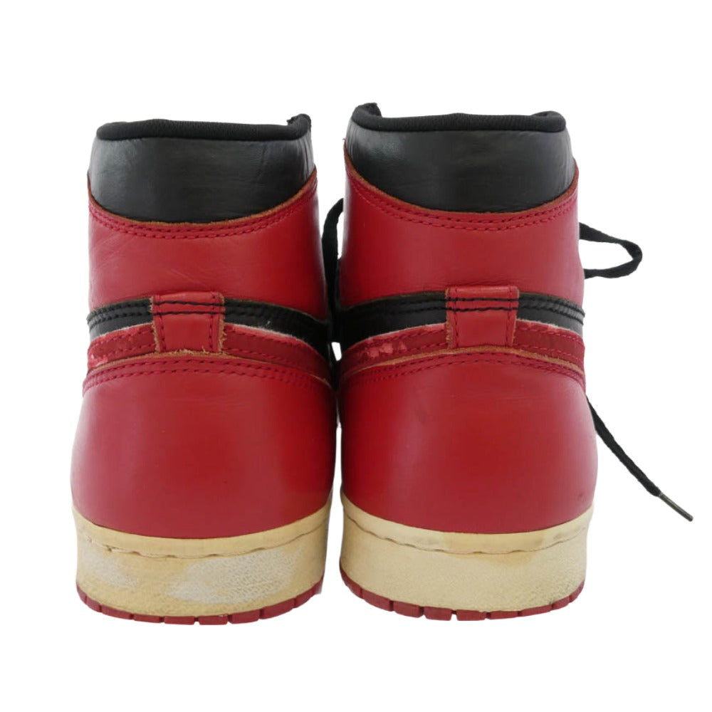 NIKE ナイキ 130207-061 1994年製 Air Jordan 1 High Bred エアジョーダン 1 ブレッド ハイカット スニーカー ブラック系 レッド系 28cm【中古】