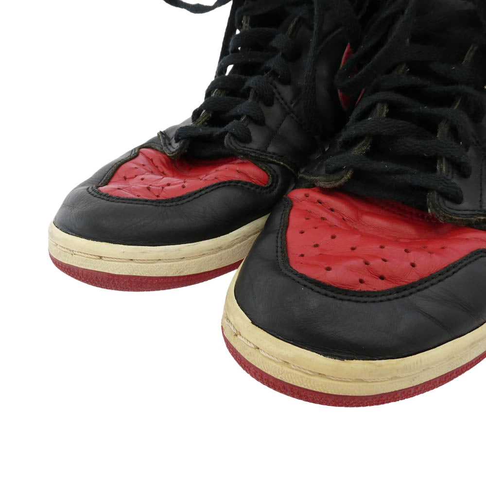 NIKE ナイキ 130207-061 1994年製 Air Jordan 1 High Bred エアジョーダン 1 ブレッド ハイカット スニーカー ブラック系 レッド系 28cm【中古】