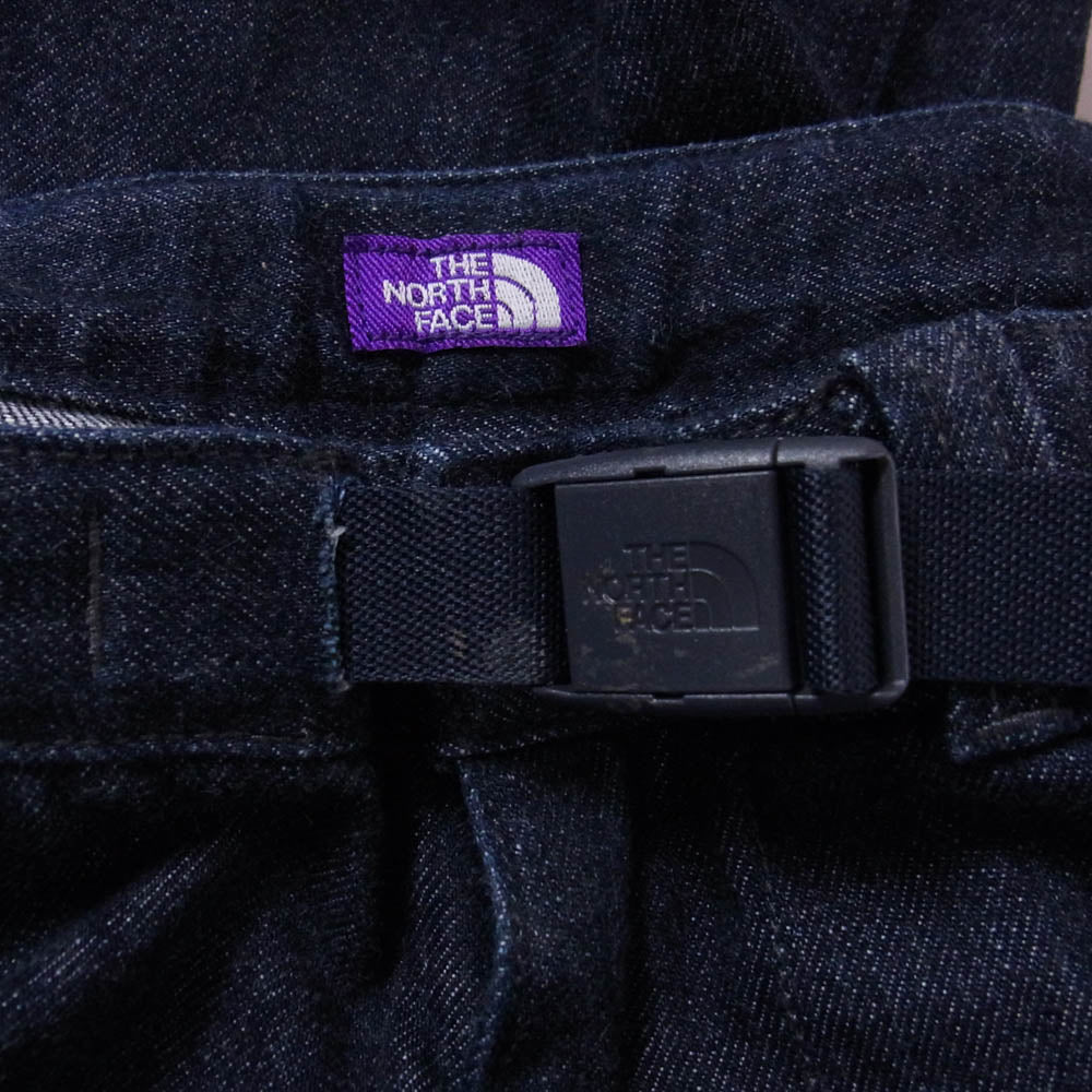 THE NORTH FACE ノースフェイス NT5357N PURPLE LABEL パープルレーベル Denim Wide Tapered Field Pants Indigo Bleach デニム ワイド テーパード フィールド パンツ インディゴ インディゴブルー系 36【中古】