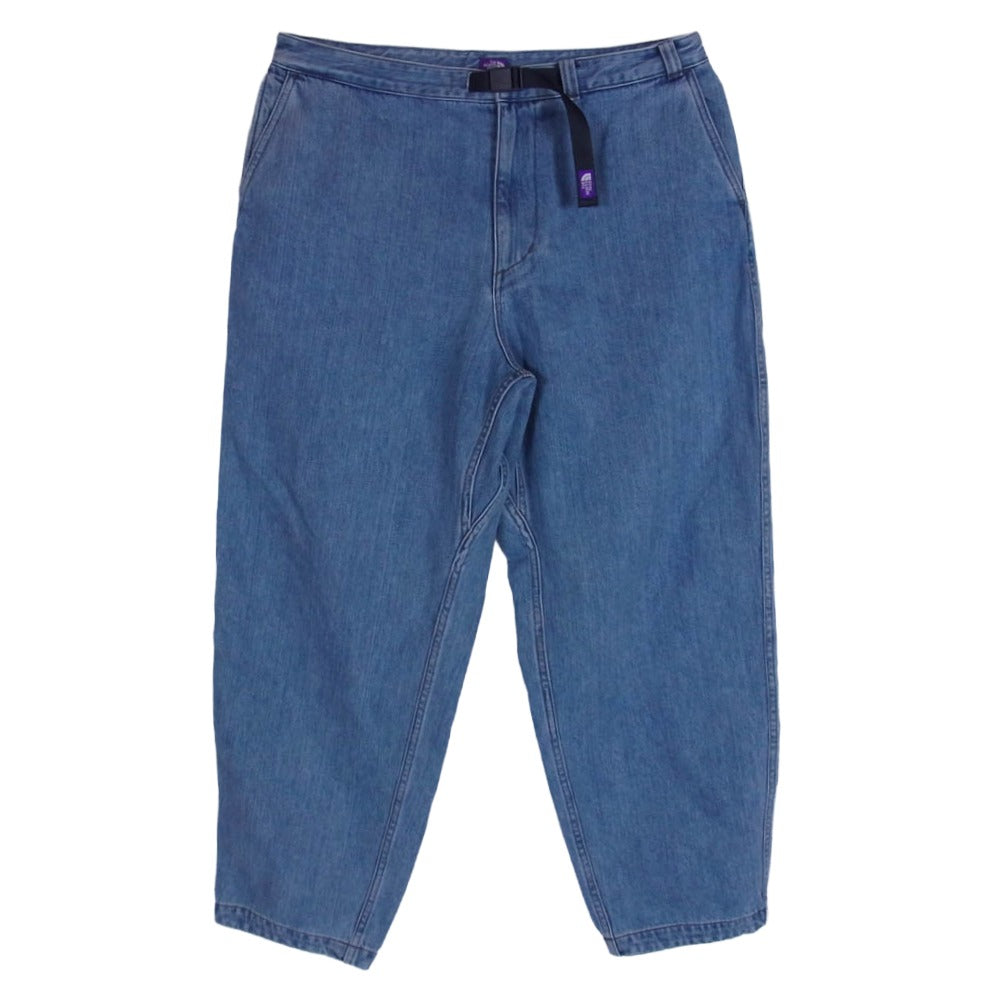 THE NORTH FACE ノースフェイス N24FC080 PURPLE LABEL パープルレーベル Denim Wide Tapered Field Pants Indigo Bleach デニム ワイド テーパード フィールド パンツ ブリーチ ライトブルー系 36【中古】