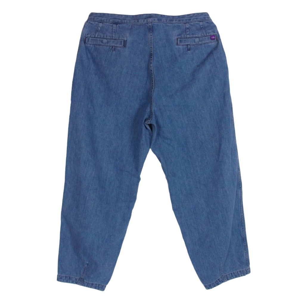 THE NORTH FACE ノースフェイス N24FC080 PURPLE LABEL パープルレーベル Denim Wide Tapered Field Pants Indigo Bleach デニム ワイド テーパード フィールド パンツ ブリーチ ライトブルー系 36【中古】
