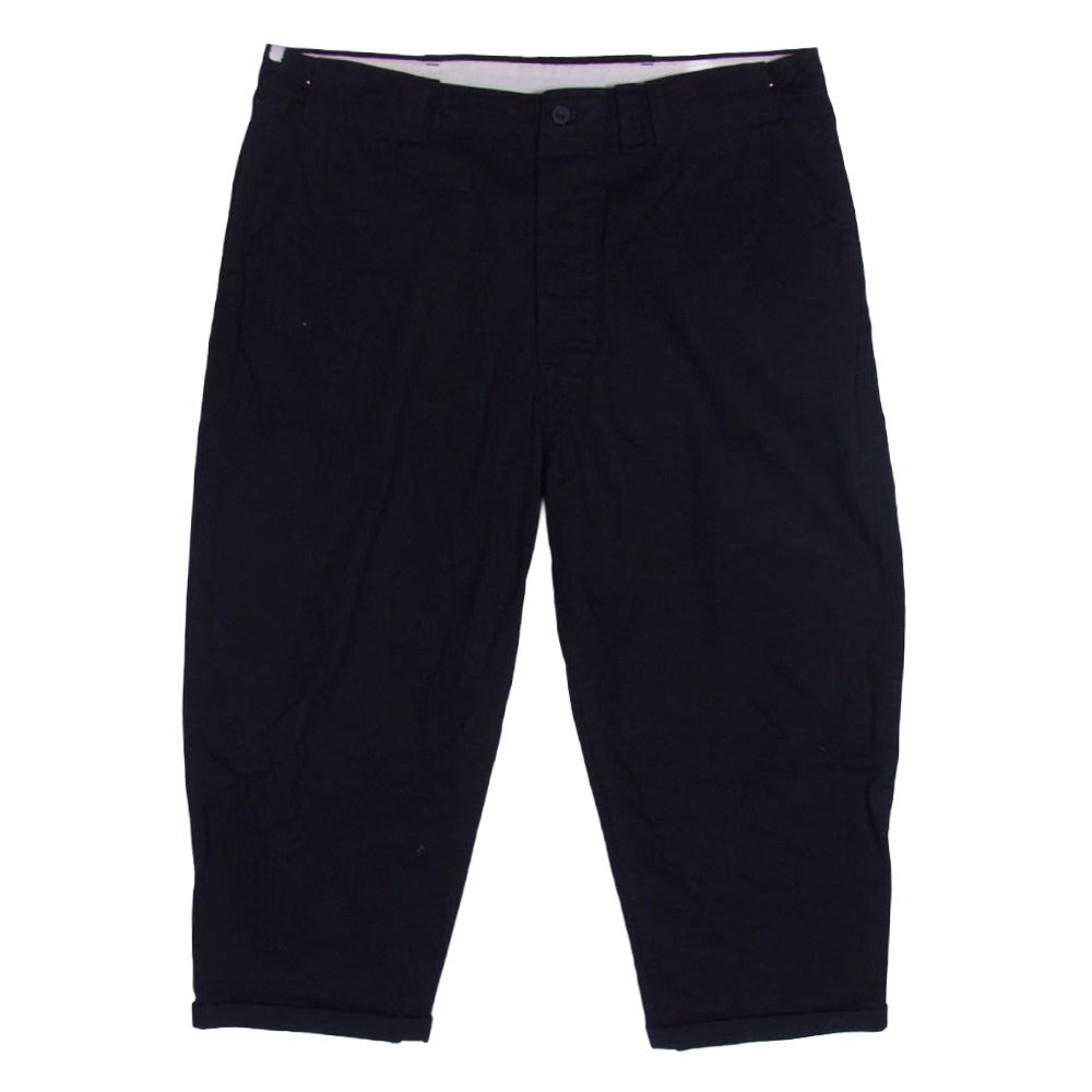 カヴァル 裾ダブル コットン リネン パンツ ブラック系 L【中古】