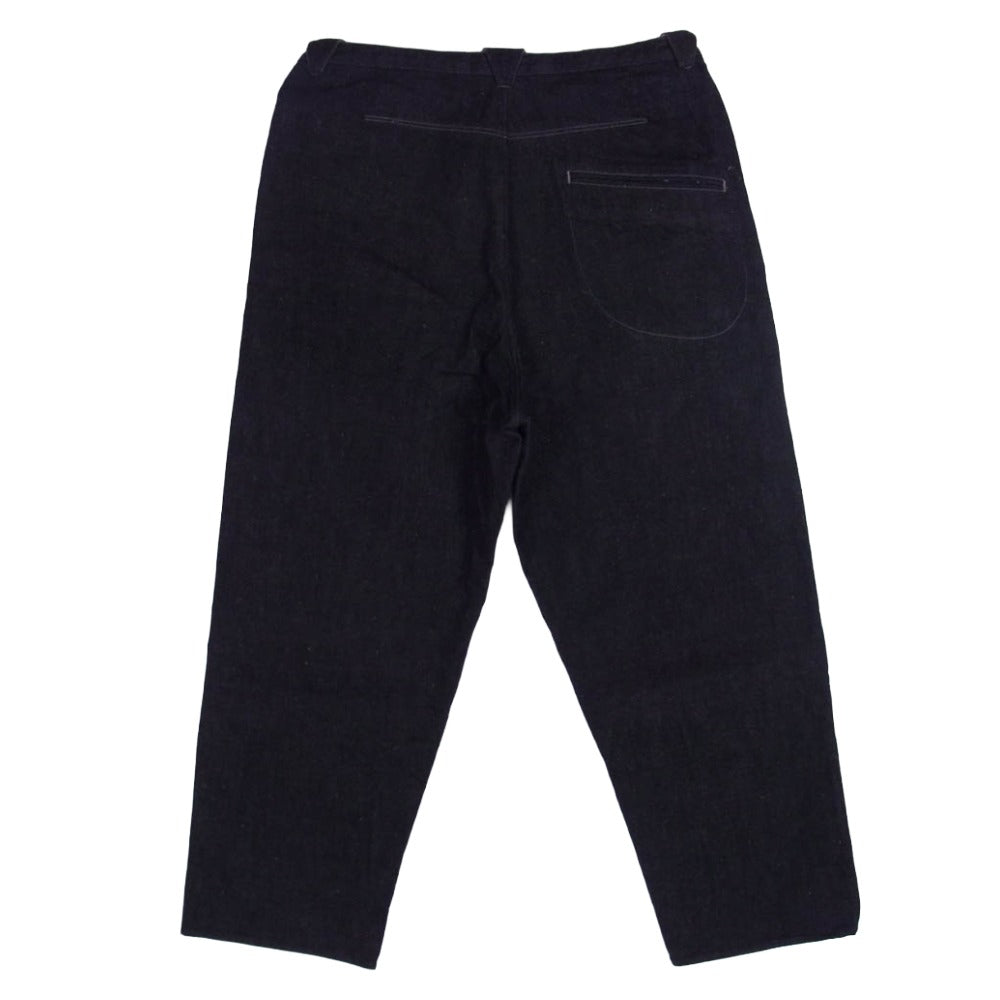 モチーフエムエフジー 23AW 2タック ボタンフライ デニム パンツ ブラック系 34【中古】
