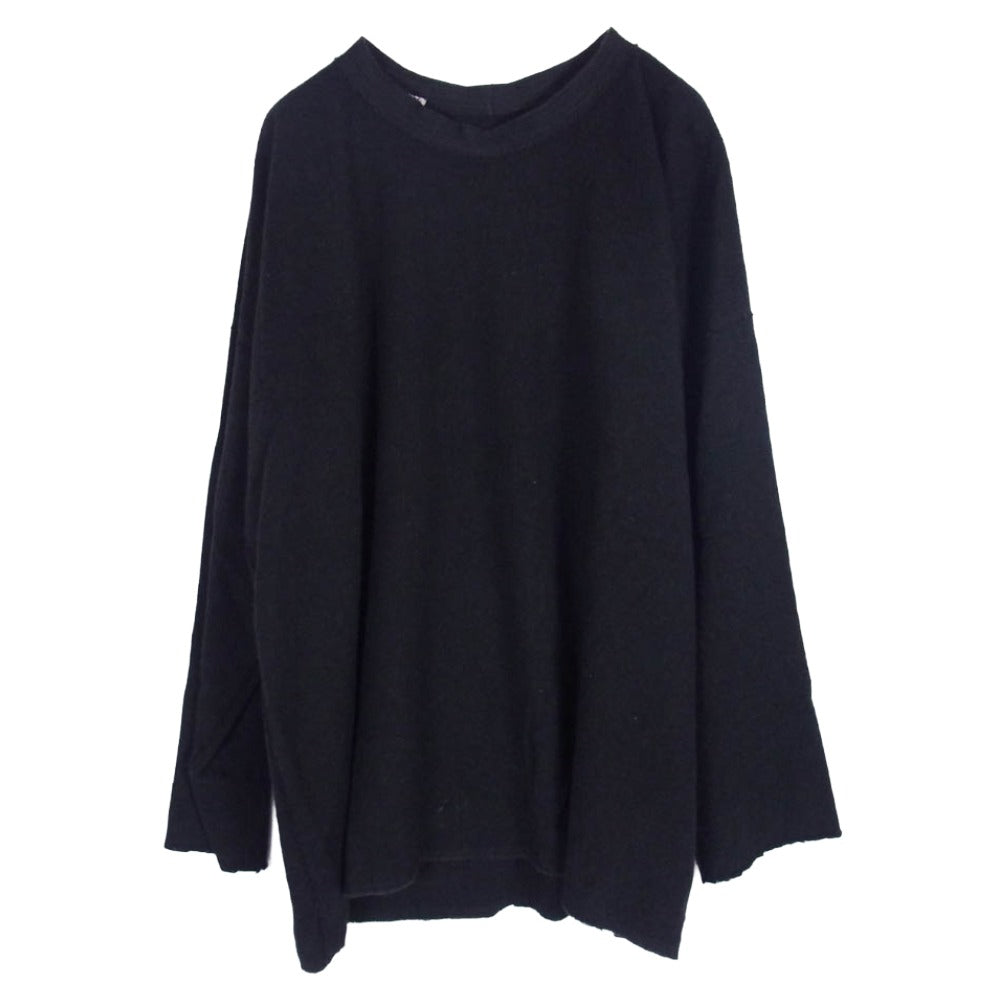 カヴァル ウール カシミヤ クルーネック セーター ニット ブラック系 L【中古】